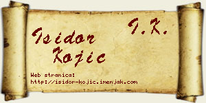 Isidor Kojić vizit kartica
